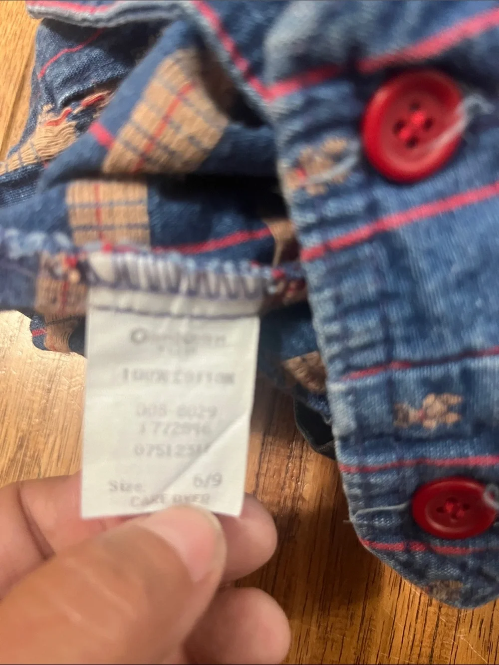 Vintage OshKosh b’gosh overalls and shirt 6-9mths bears 100% cotton kids #728